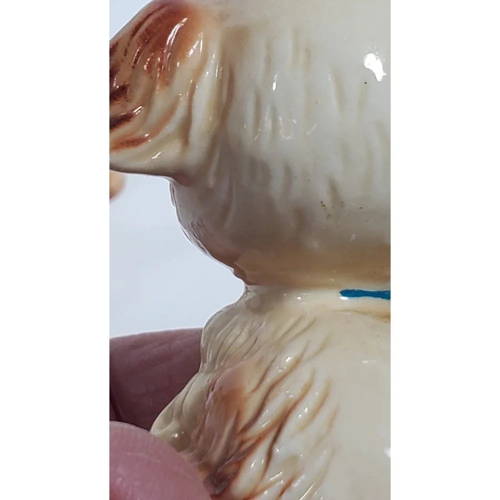 Vintage Dog Figurines Pekingese Puppies Playful Puppy Porcelain Set of 3 PLSREAD